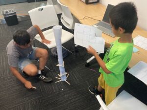 Students working in Engineering Exploration Summer Camp