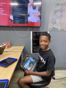 Smiles and coding on a tablet