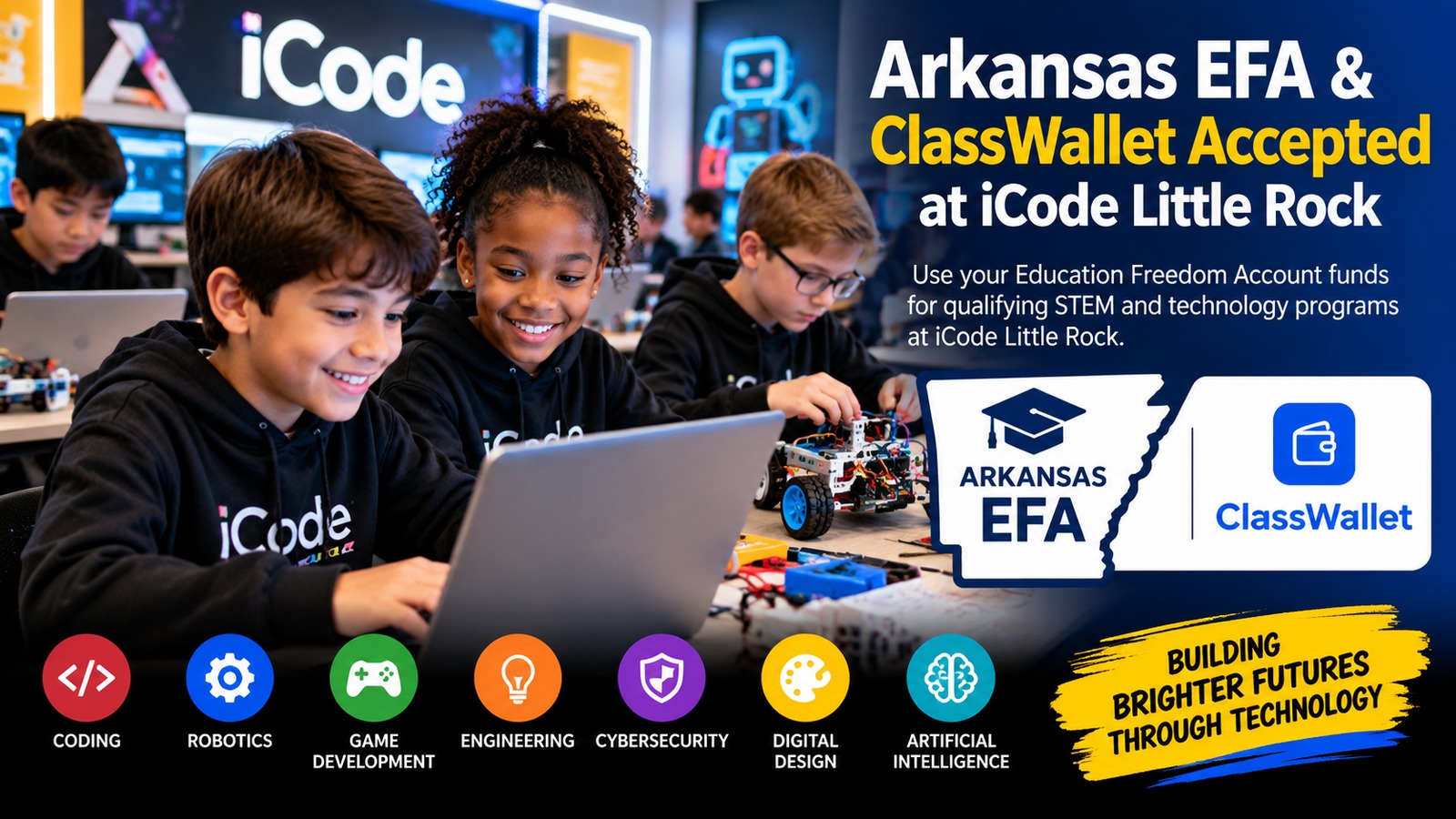 Arkansas EFA & ClassWallet Accepted at iCode Little Rock