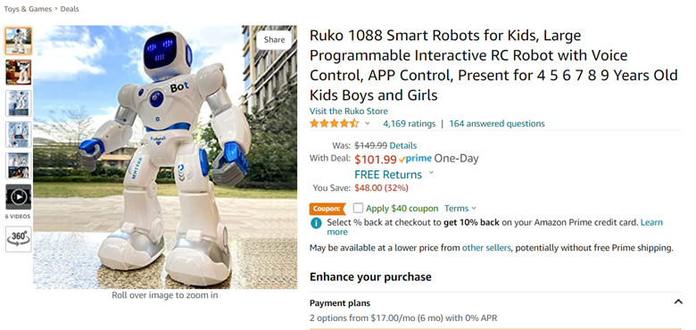 Robotics STEM Toy Deal - Ruko 1088 Smart Robot